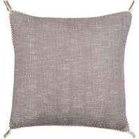 Braided Bisa 18 inch Medium Gray/Cream Pillow Kit
